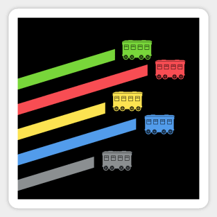 Colorful Train Rides Board Game Sticker